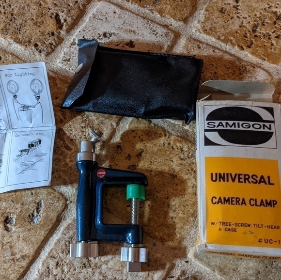 Vintage 1965 Samigon Universal Camera Clamp With Tree Screw, Tilt Head - Picture 1 of 4
